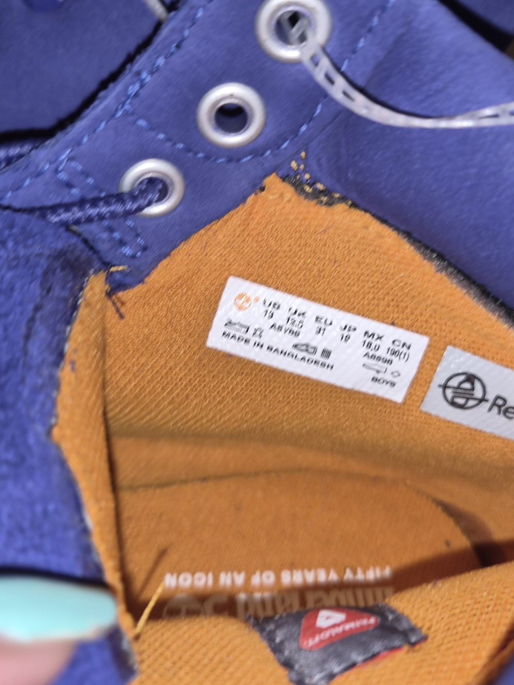 Timberland Kids' Blue Nubuck Boots - Picture 6 of 6